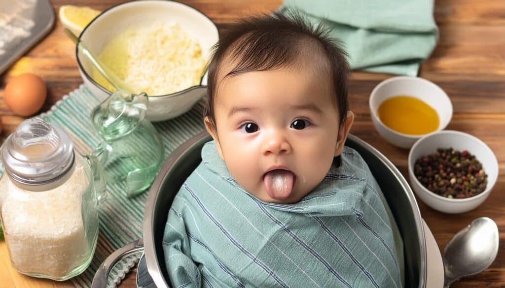 Neonato che rigurgita dopo un pasto